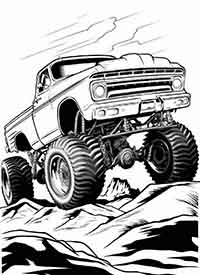 monster truck coloring page
