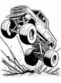 hot-rodding monster truck coloring page