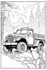 old scout-type monster truck coloring page