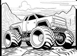monster truck coloring page