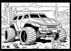 ultra modern monster truck coloring page